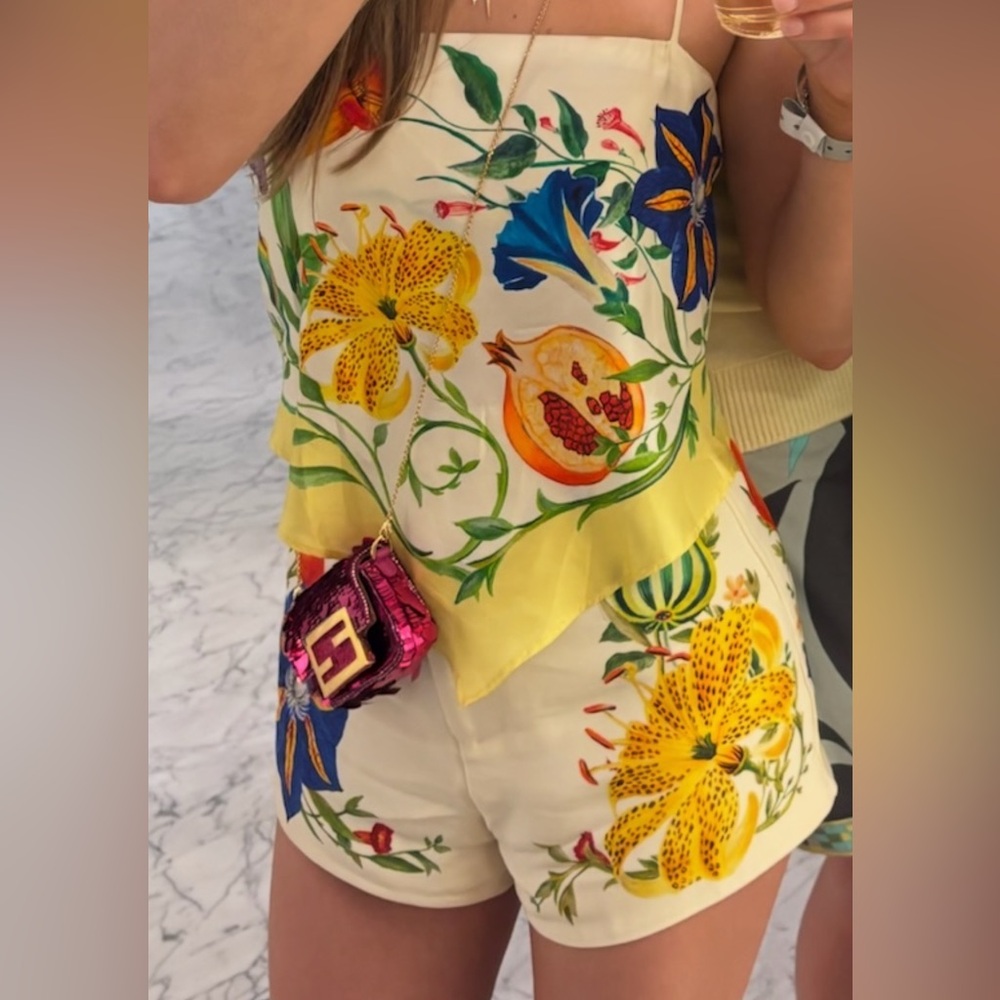 Alemais Casa floral silk top